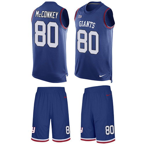 Men's Limited Phil McConkey Nike Jersey Royal Blue - #80 Tank Top Suit NFL New York Giants